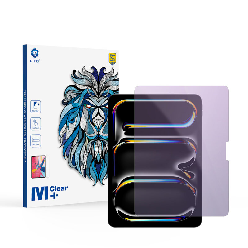 Folie sticla iPad Pro 11 (2025) Lito 9H Tempered Glass, transparenta