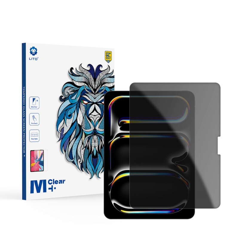 Folie sticla iPad Pro 11 (2025) Lito 9H Tempered Glass, privacy