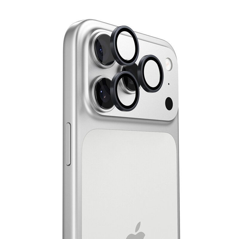 Folie camera iPhone 17 Pro Max Torras Lensguard Camera Protector, negru