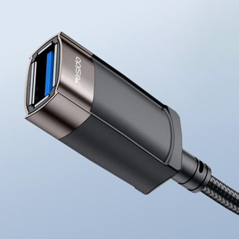 Cablu cu adaptor de prelungire USB, 1.5m Yesido GS26, gri