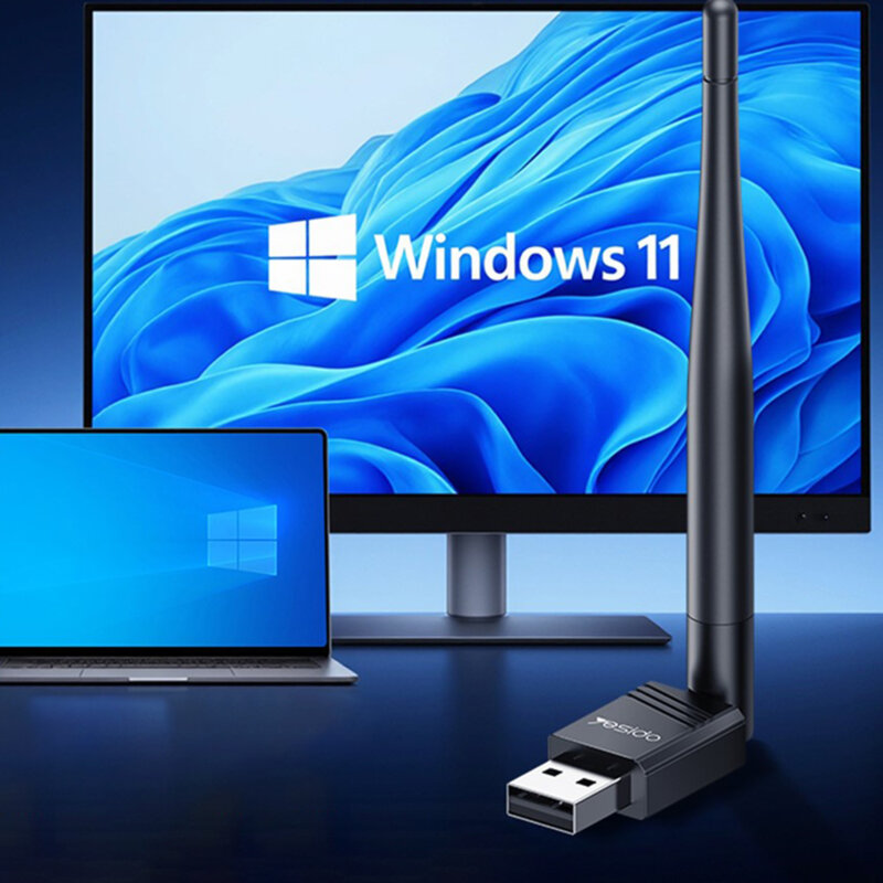 Adaptor Wi-Fi USB cu antena Yesido WP11, 150Mbps, negru