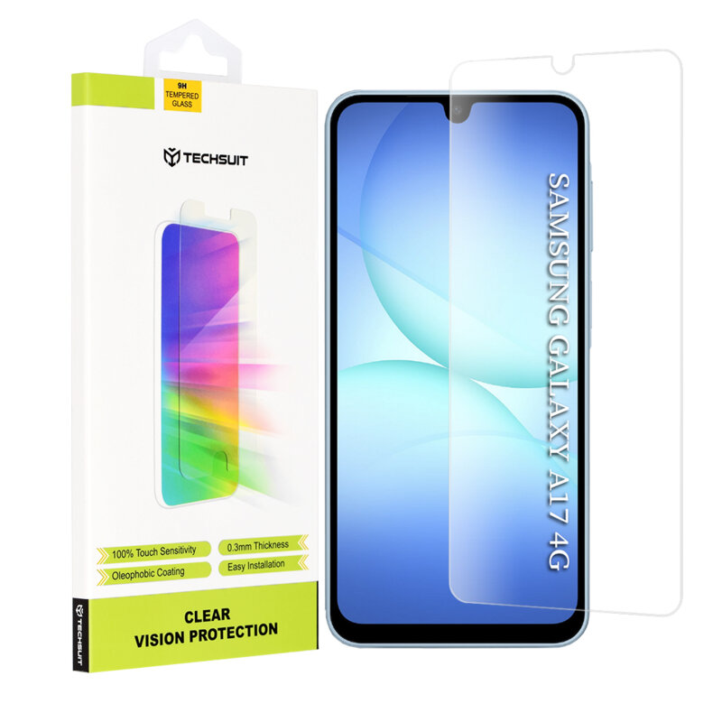 Folie sticla Samsung Galaxy A17 4G Techsuit Clear Vision Glass, transparenta