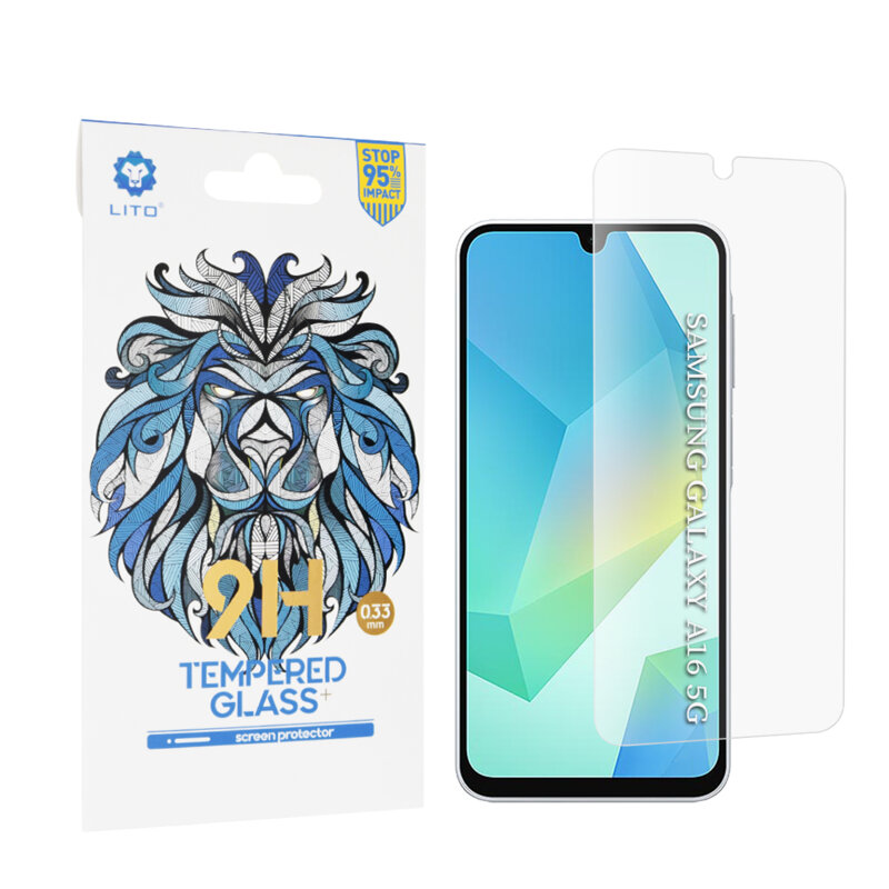Folie sticla Samsung Galaxy A16 5G Lito 9H Tempered Glass, transparenta