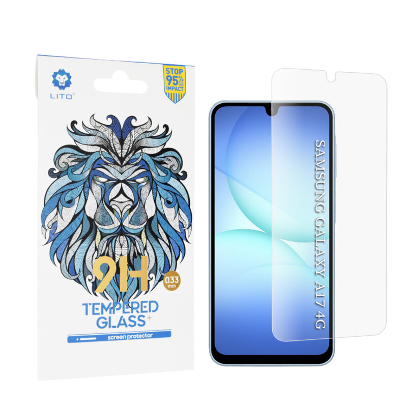 Folie sticla Samsung Galaxy A17 4G Lito 9H Tempered Glass, transparenta