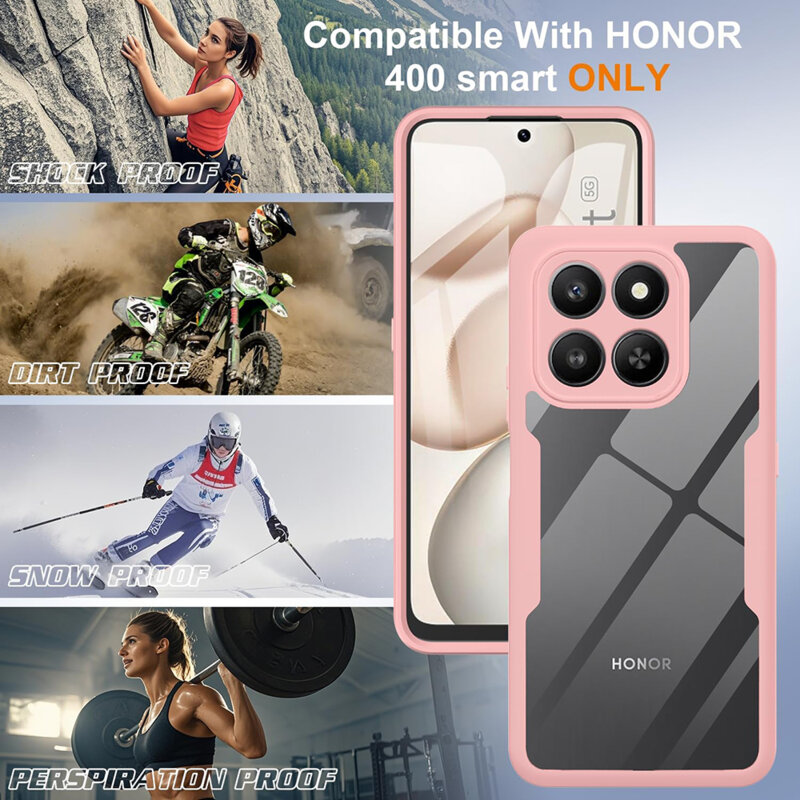 Husa 360° Honor 400 Smart 4G Techsuit ColorVerse, roz