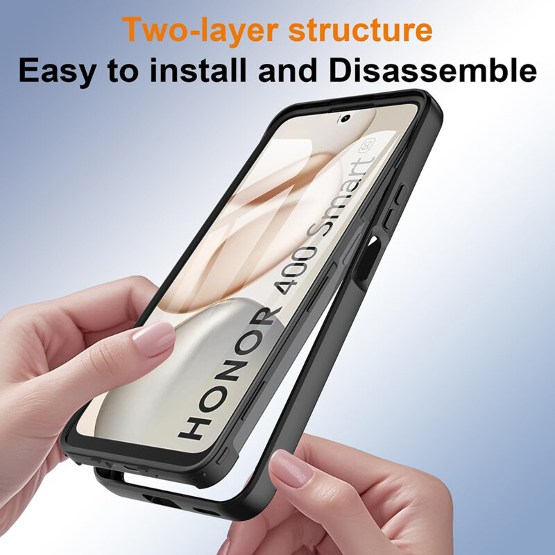 Husa 360° Honor 400 Smart 4G Techsuit ColorVerse, negru