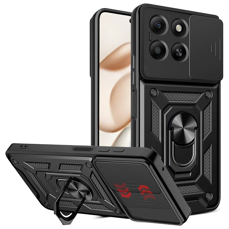 Husa Honor 400 Smart 4G protectie camera Techsuit CamShield Series, negru