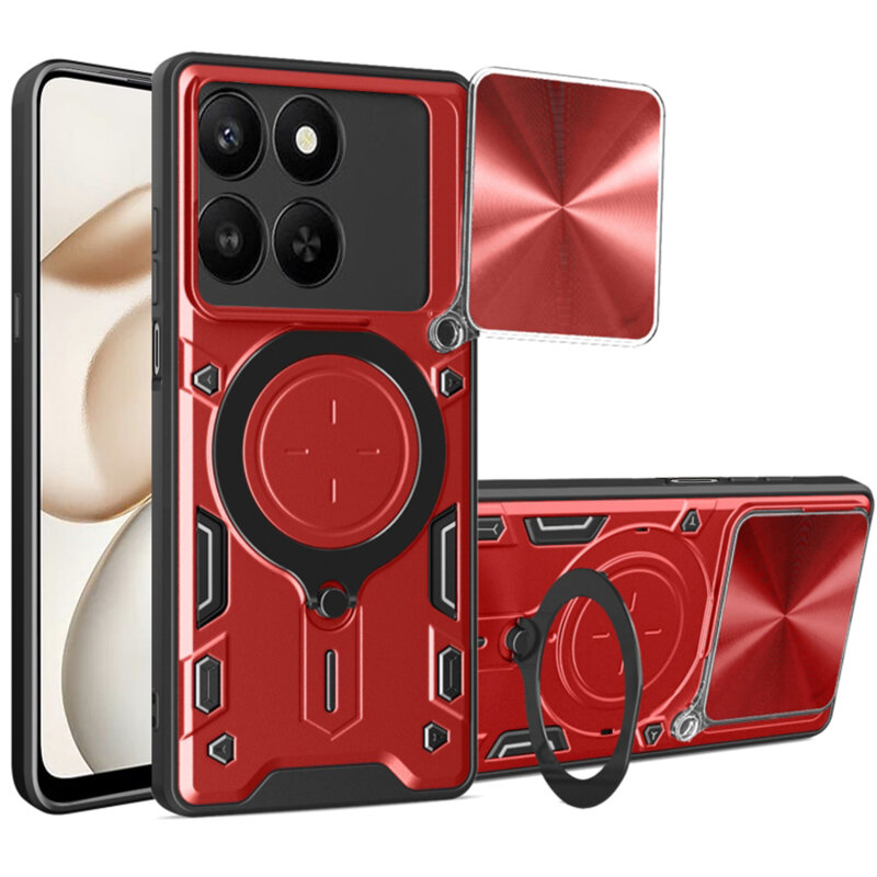 Husa Honor X7d 4G Techsuit CamGuard Pro, rosu