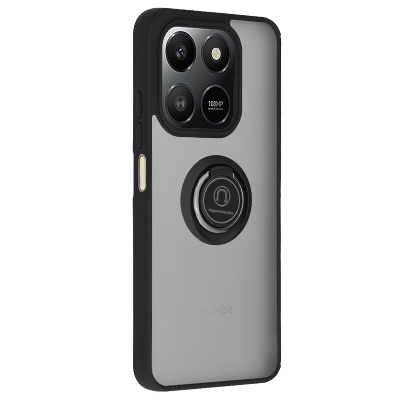 Husa Honor 400 Smart 4G Techsuit Glinth cu inel suport stand magnetic, negru