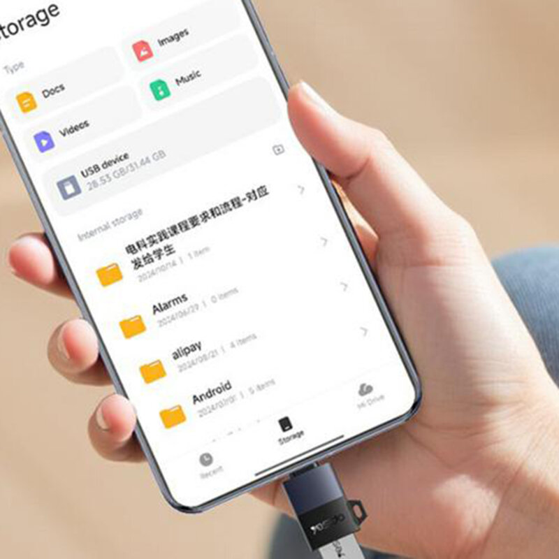 Adaptor OTG Type-C la USB, QC18W Yesido GS31, gri