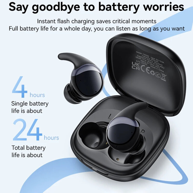 Casti in-ear TWS Bluetooth 5.3 cu ANC Yesido TWS30, 300mAh, negru