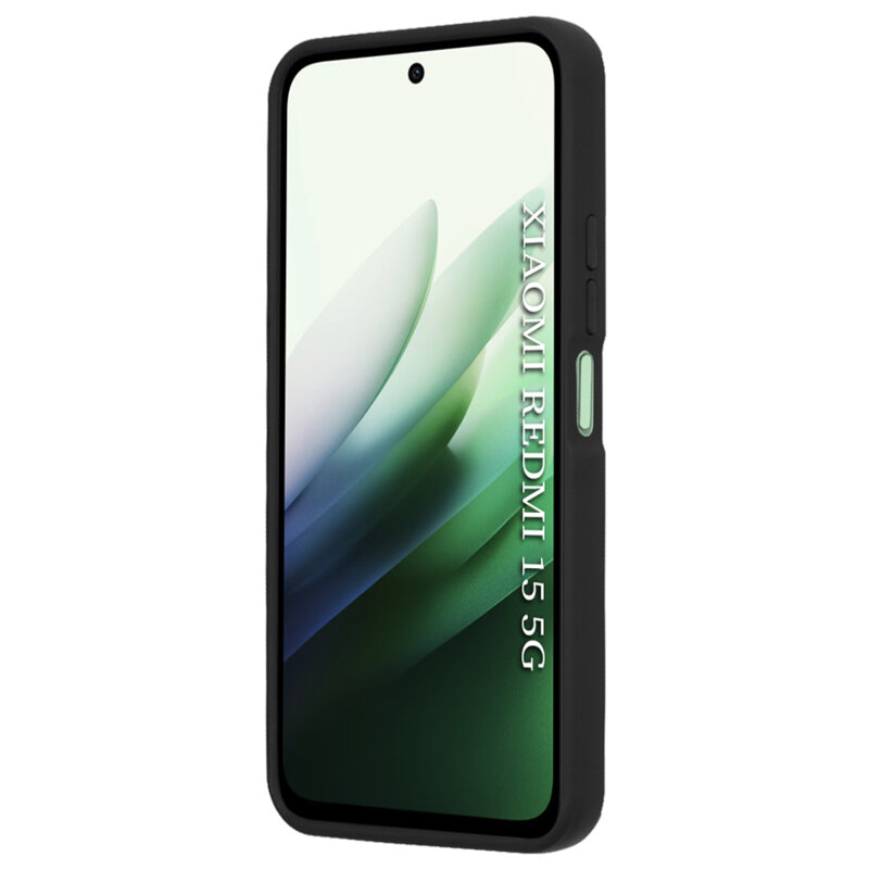 Husa Xiaomi Redmi 15 5G Techsuit Glinth cu inel suport stand magnetic, negru