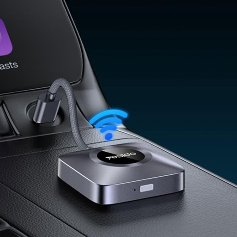 Adaptor wireless CarPlay Wi-Fi 6, Bluetooth 5.0 Yesido, KM23
