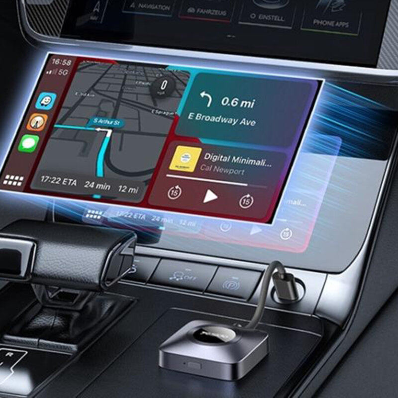 Adaptor wireless CarPlay Wi-Fi 6, Bluetooth 5.0 Yesido, KM23
