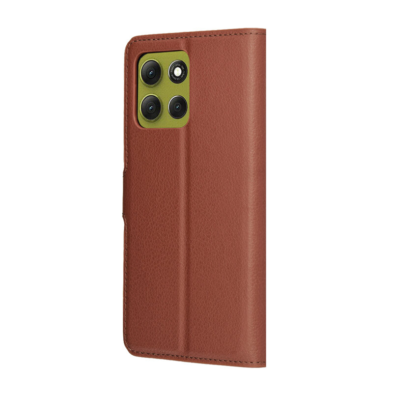 Husa Motorola Moto G86 Techsuit Leather Folio, maro