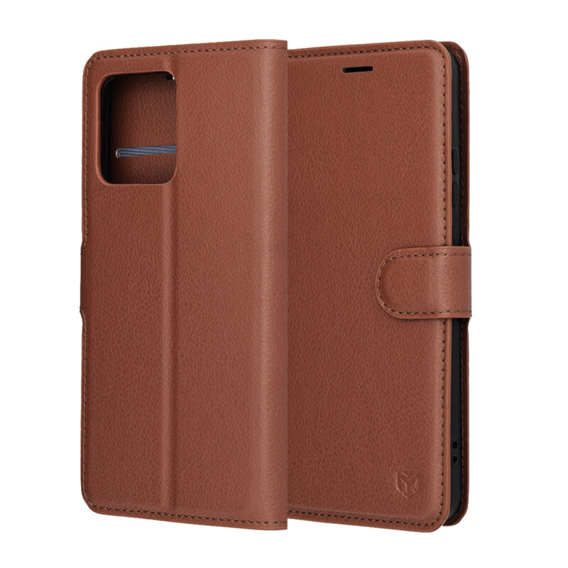 Husa Motorola Moto G86 Techsuit Leather Folio, maro