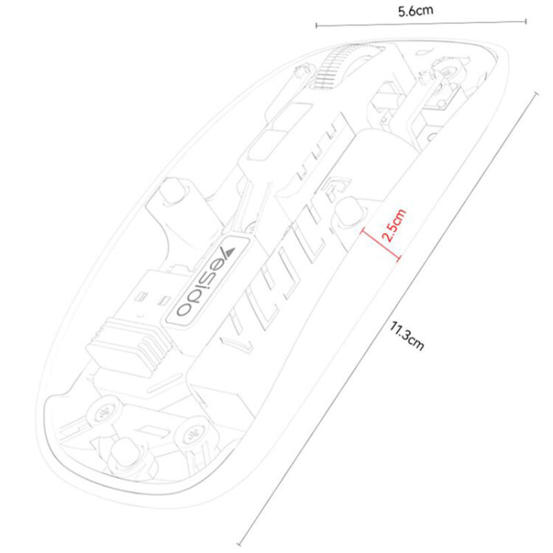 Mouse transparent wireless dual-mode 2.4G + BT Yesido KB29, alb