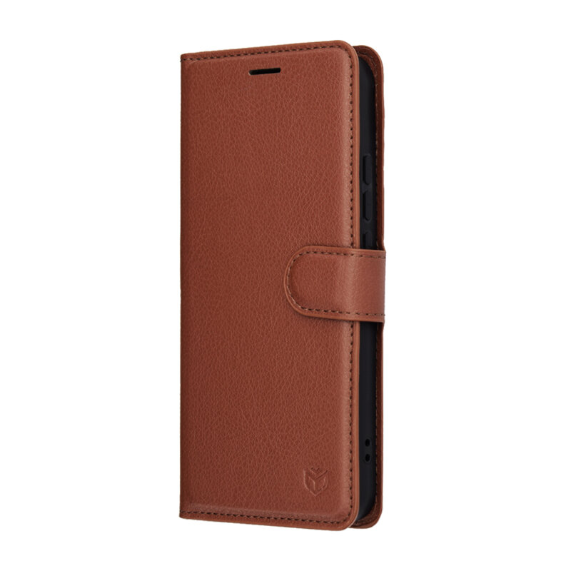 Husa Oppo Reno14 Techsuit Leather Folio, maro