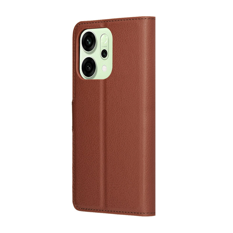 Husa Oppo Reno14 Techsuit Leather Folio, maro