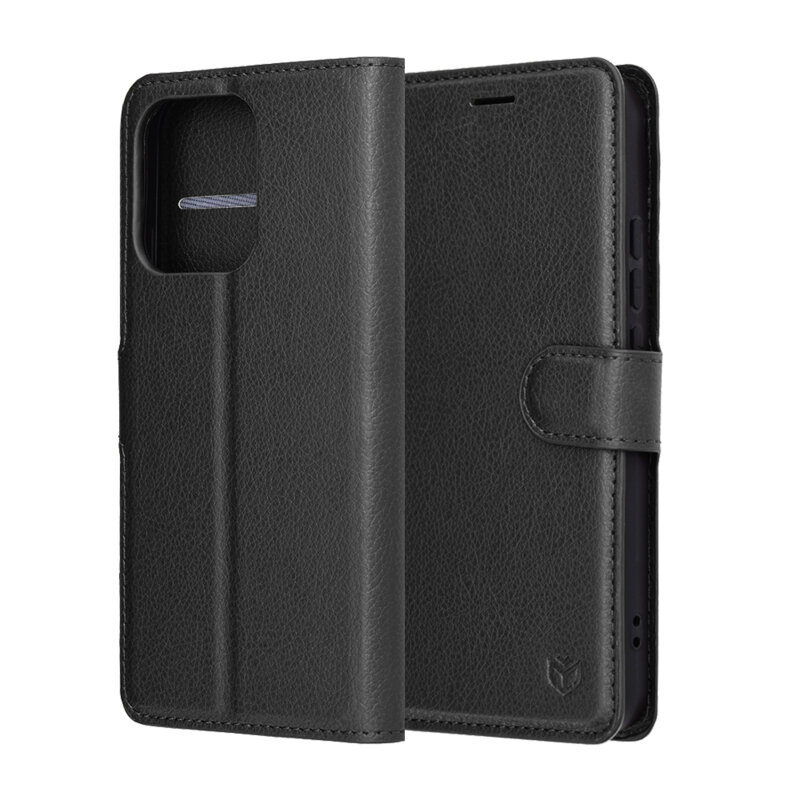 Husa Oppo Reno14 Techsuit Leather Folio, negru