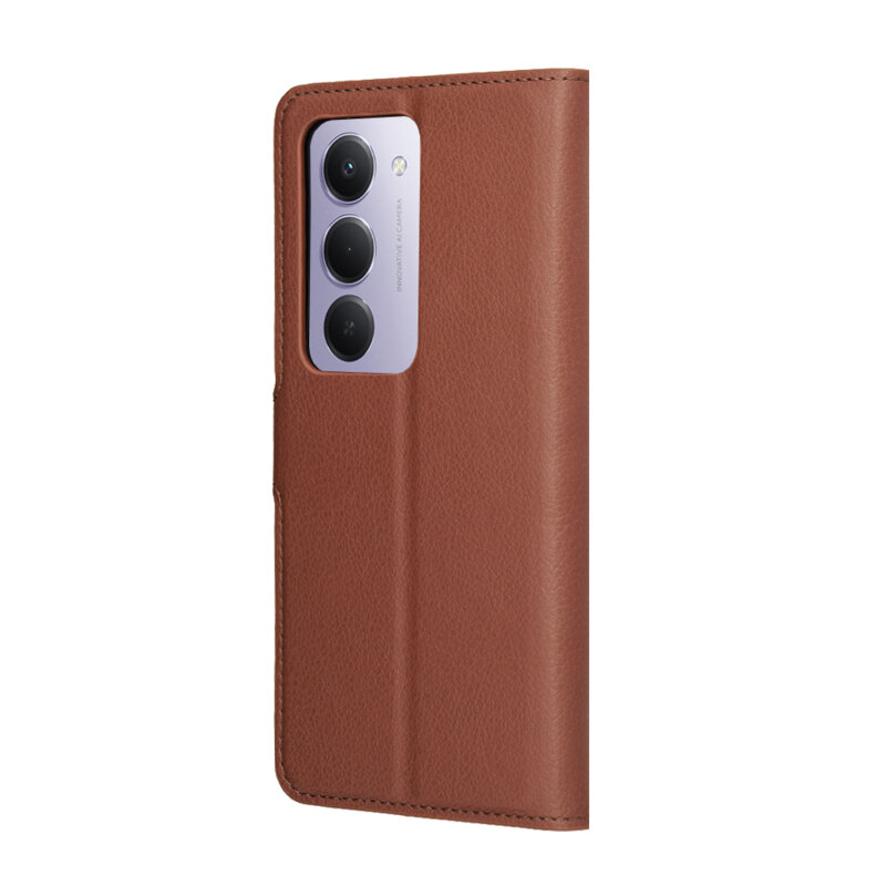 Husa Xiaomi Redmi 15 4G Techsuit Leather Folio, maro