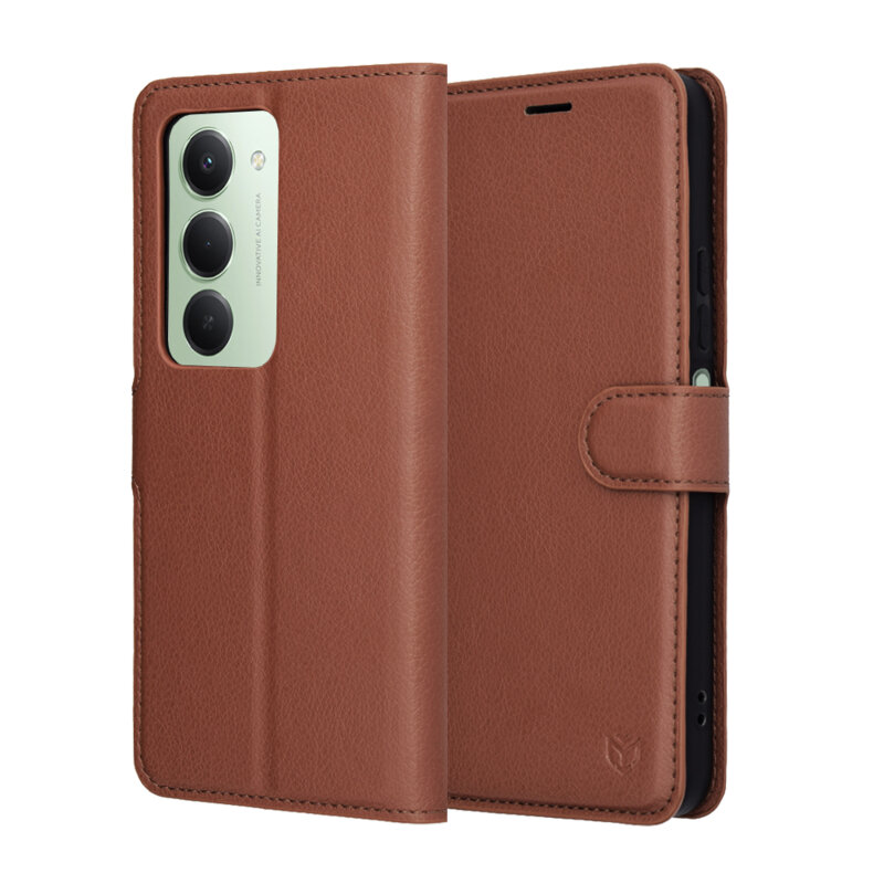 Husa Xiaomi Redmi 15 5G Techsuit Leather Folio, maro