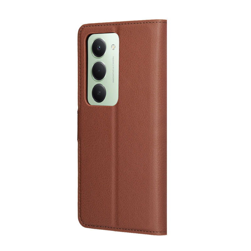 Husa Xiaomi Redmi 15 5G Techsuit Leather Folio, maro