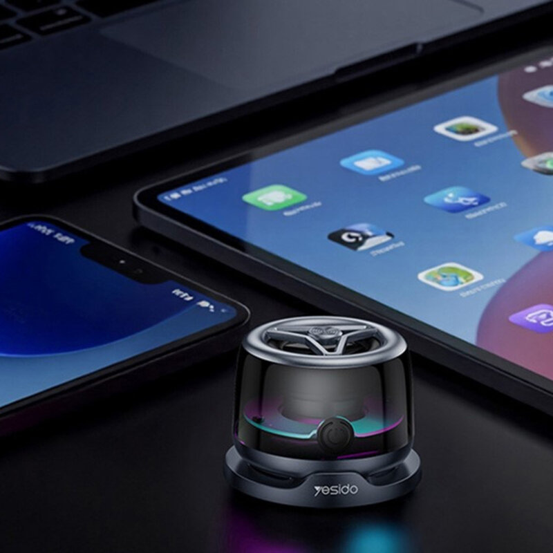 Boxa magnetica mini BT 5.3, 3W, RGB ambient, Yesido YSW32