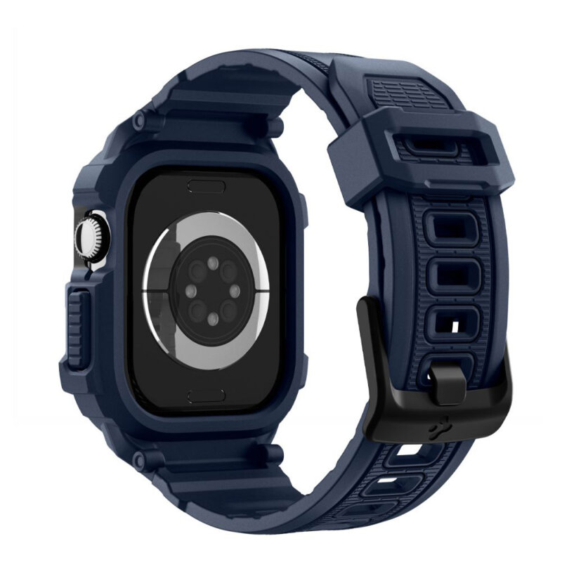 [Pachet husa + curea] Apple Watch 10 42mm Spigen Rugged Armor Pro V2, bleumarin