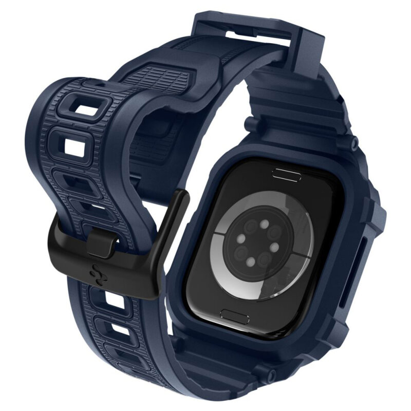 [Pachet husa + curea] Apple Watch 10 42mm Spigen Rugged Armor Pro V2, bleumarin