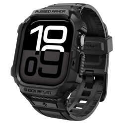 [Pachet husa + curea] Apple Watch 11 42mm Spigen Rugged Armor Pro, negru