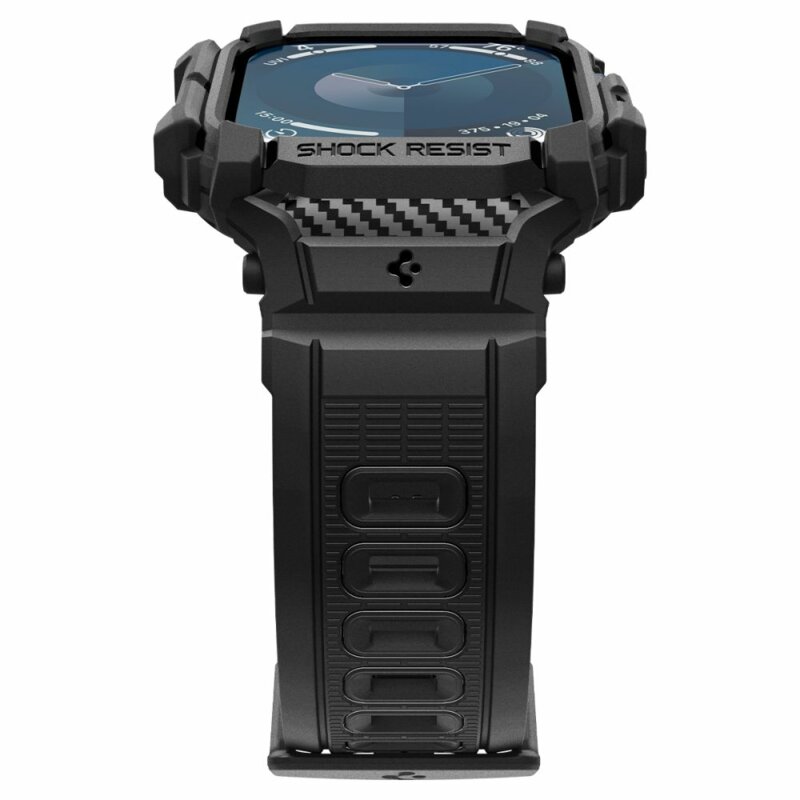 [Pachet husa + curea] Apple Watch 11 42mm Spigen Rugged Armor Pro, negru
