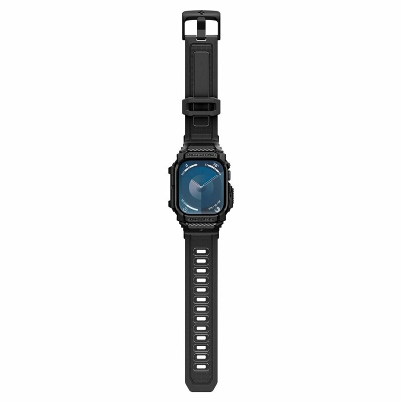 [Pachet husa + curea] Apple Watch 11 42mm Spigen Rugged Armor Pro, negru