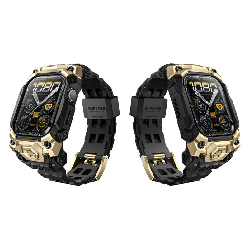[Pachet husa + curea] Apple Watch 11 46mm Supcase Unicorn Beetle Ore, auriu