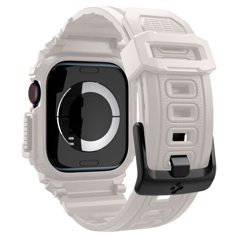 [Pachet husa + curea] Apple Watch 11 46mm Spigen Rugged Armor Pro, bej