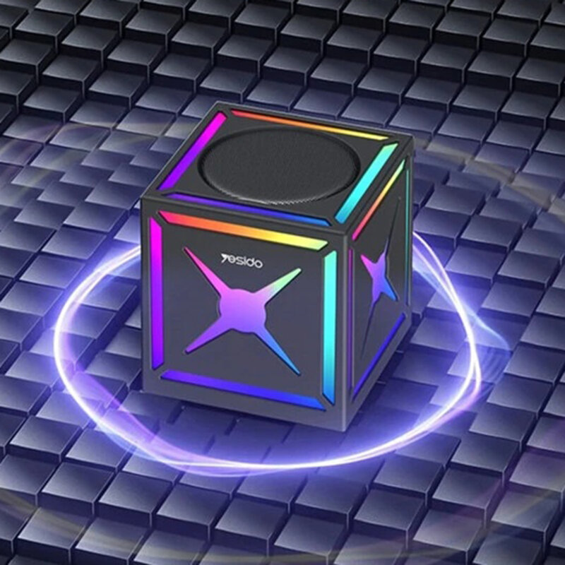 Boxa Bluetooth portabila cu lumini, Yesido YSW34, negru