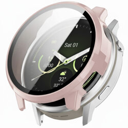 [Pachet 360°] Husa + folie Garmin Venu 4 45mm Techsuit Defense, roz