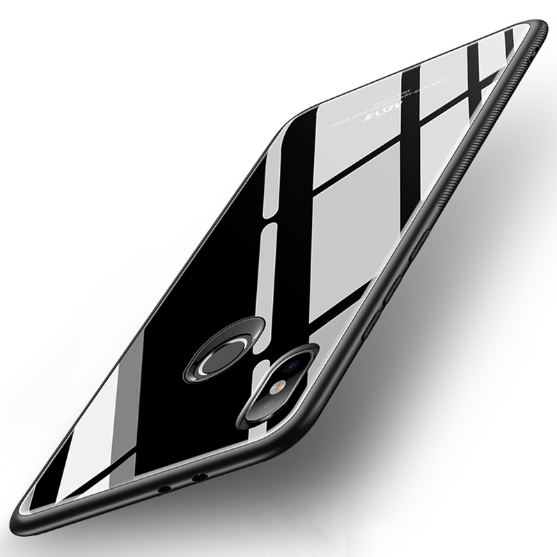 Husa Xiaomi Mi A2, Mi 6X MSVII Glass Slim Back Cover - Black