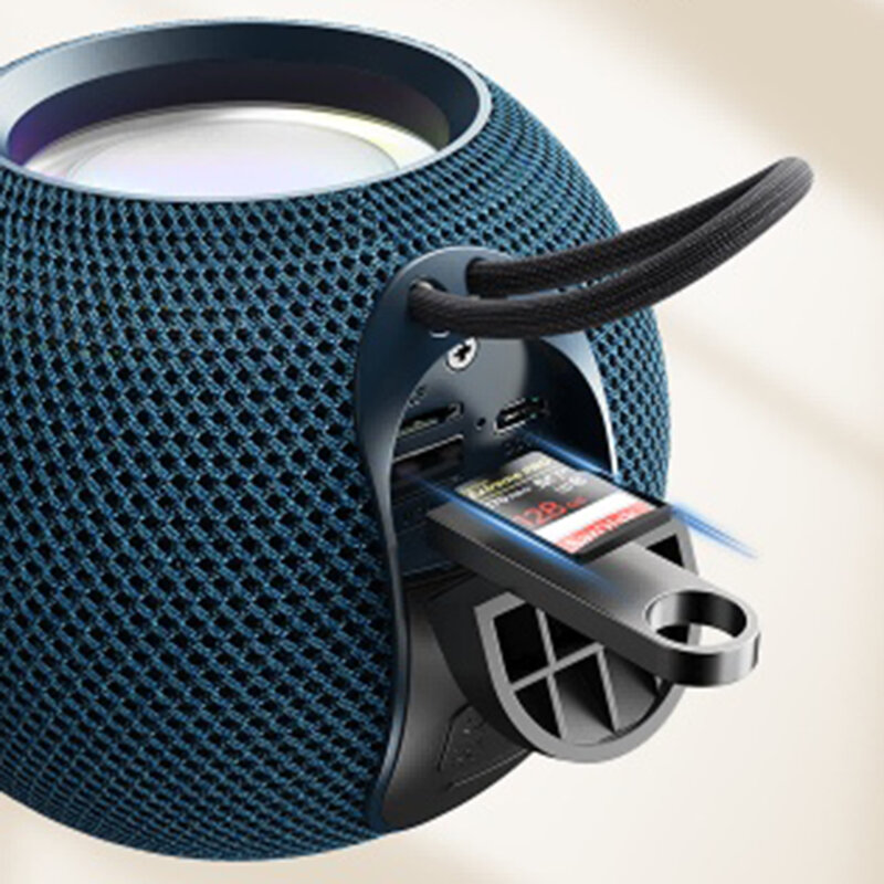 Boxa portabila cu lumini RGB Yesido, 1200mAh, albastru, YSW13