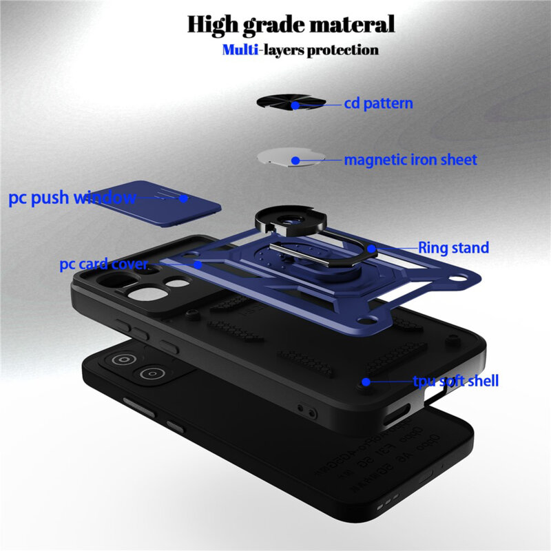 Husa Oppo A6 Pro 4G protectie camera Techsuit CamShield Series, negru