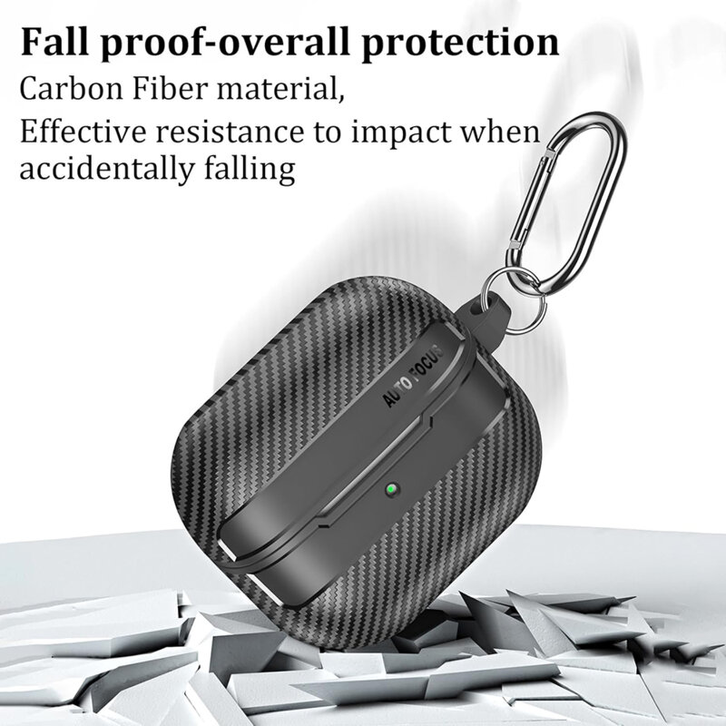 Husa Samsung Galaxy Buds 3 FE Techsuit CarbonFiber, negru