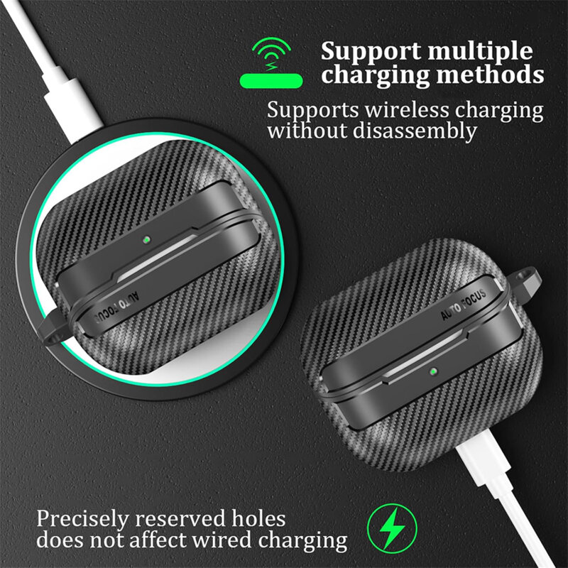 Husa Samsung Galaxy Buds 3 FE Techsuit CarbonFiber, negru