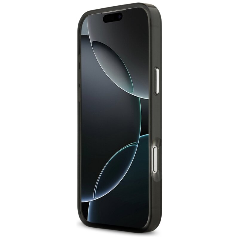 Husa iPhone 17 Pro Karl Lagerfeld IML Aquarelle MagSafe, Karl & Choupette, negru, KLHMP17LHMKCAQOK