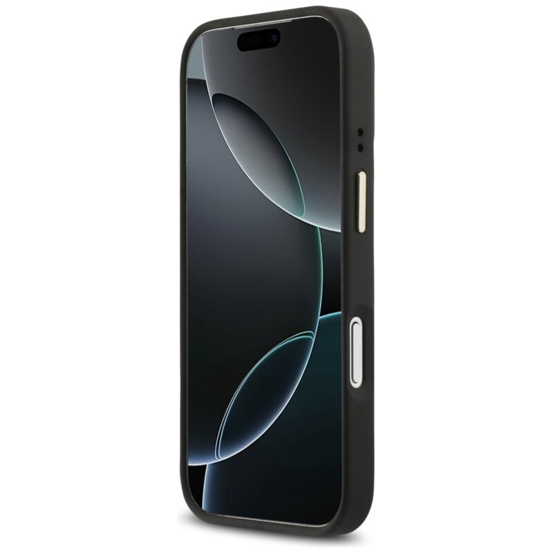 Husa originala Guess iPhone 17 Pro Hardcase 4G Triangle Logo MagSafe with Stand Camera, negru, GUHMP17LPCS4GPTK