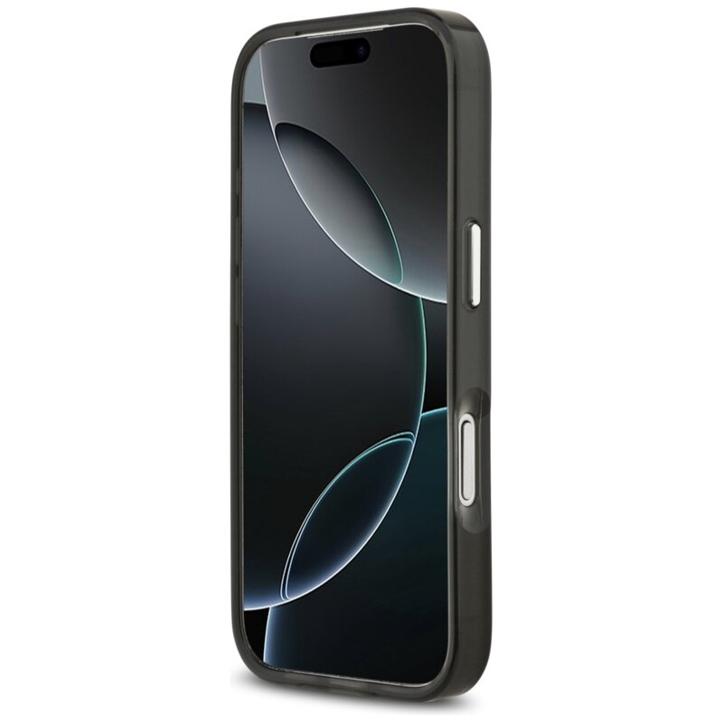 Husa iPhone 17 Pro Karl Lagerfeld IML Aquarelle MagSafe, negru, Karl Ikonik, KLHMP17LHMKIAQOK