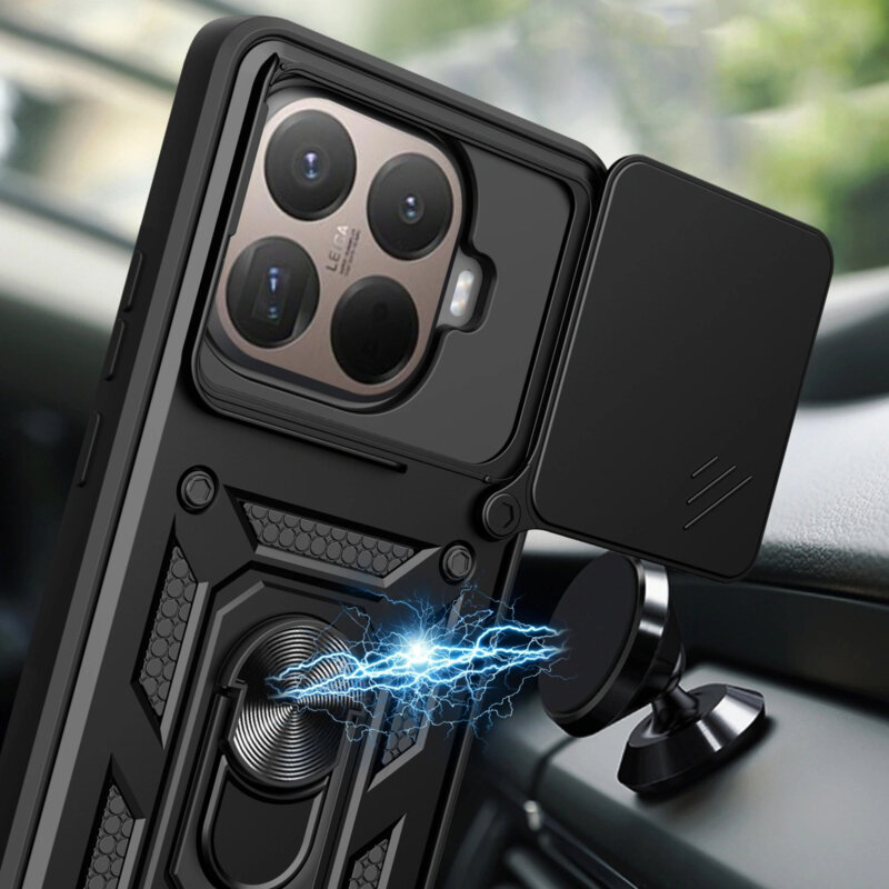 Husa Xiaomi 15T Pro protectie camera Techsuit CamShield Series, negru