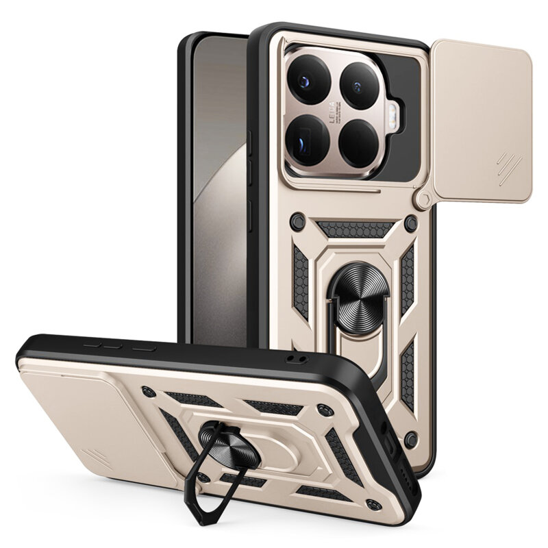 Husa Xiaomi 15T Pro protectie camera Techsuit CamShield Series, auriu