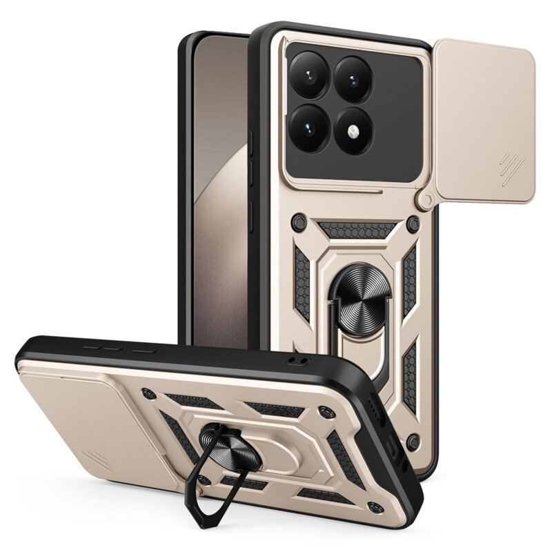 Husa Xiaomi 15T protectie camera Techsuit CamShield Series, auriu