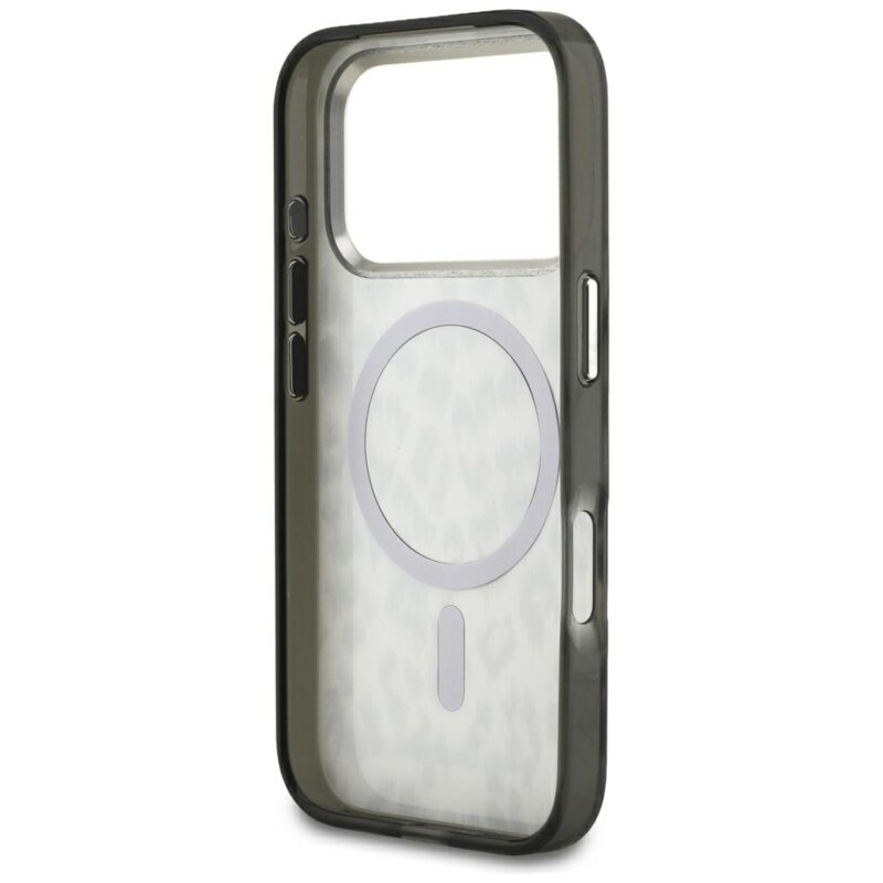 Husa iPhone 17 Pro Karl Lagerfeld IML Leopard Pattern MagSafe, maro, KLHMP17LHDLEOICW