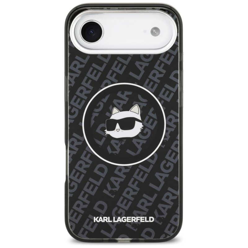 Husa iPhone 17 Air Karl Lagerfeld IML Choupette Head Logo MagSafe, negru, KLHMP17MHMKBCHOK